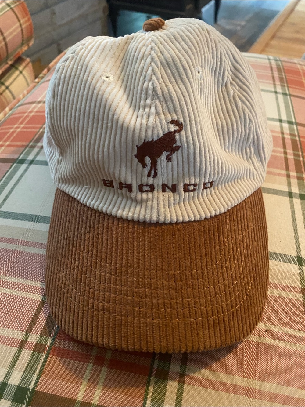 Bronco corduroy baseball hat.  Never worn no tags